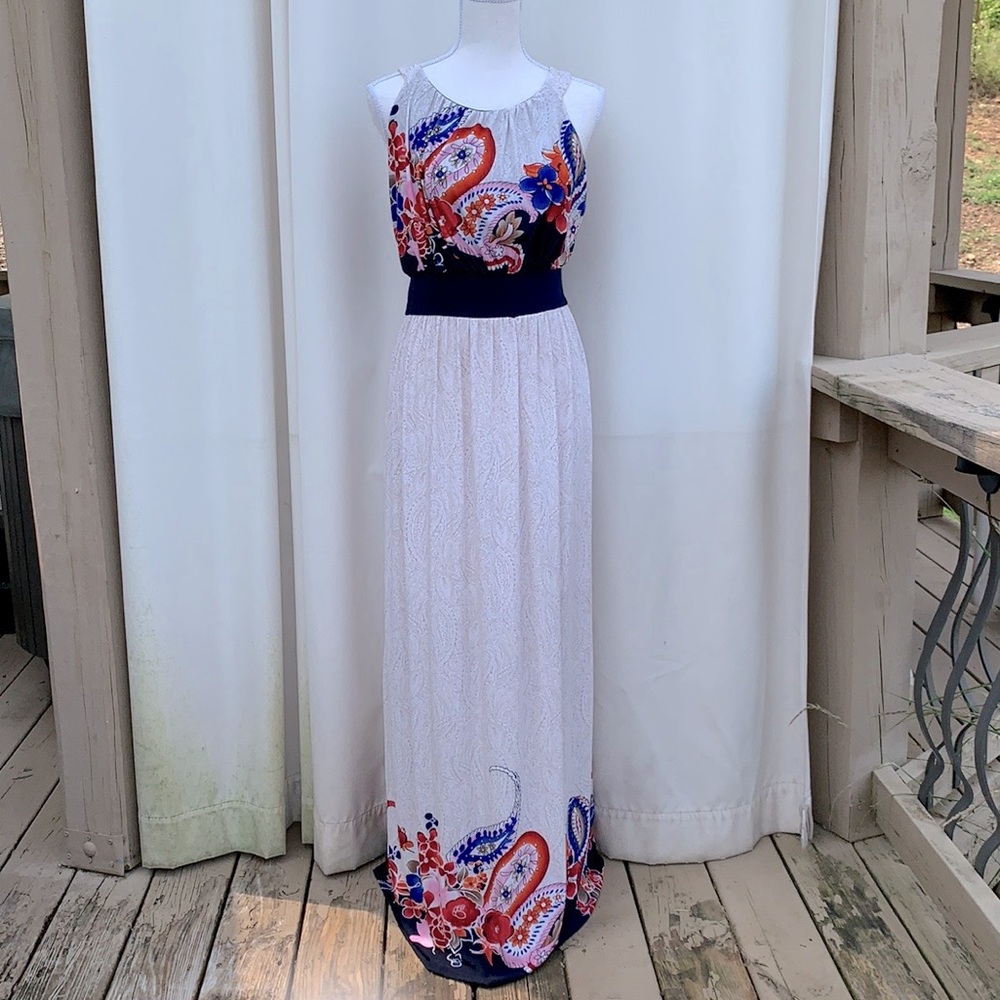 Paisley Print Maxi Dress
